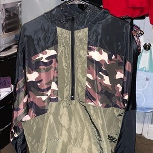 Men’s army zip up hoodie